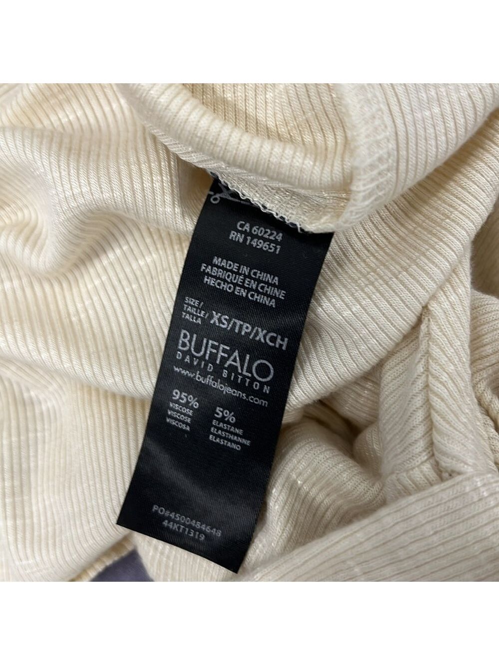 NWT $49 Buffalo Davin Britton Stretchy Long Sleeve Top XS Runs Large - Picture 4 of 6